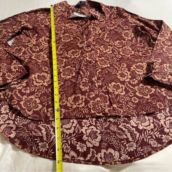 Velvet Hearts BENNETT SANGRIA FLORAL SHIRT M - Picture 11 of 12